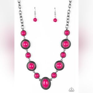 5 For $20! Paparazzi Necklace ~ Voyager Vibes - Pink